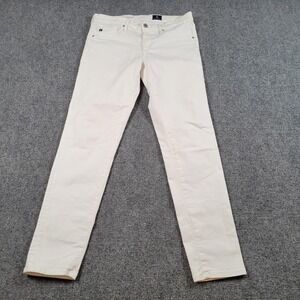 AG Adriano Goldschmied Jeans Womens 29R White Legging Ankle Super Skinny USA